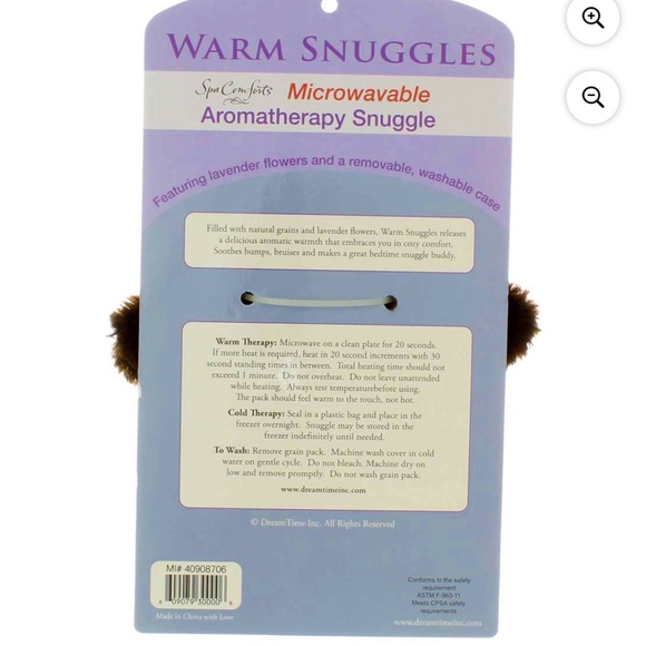 Monkey Spa Comforts Warm Snuggles Hot Cold Therapy Aromatherapy Plush Animal - Picture 9 of 9